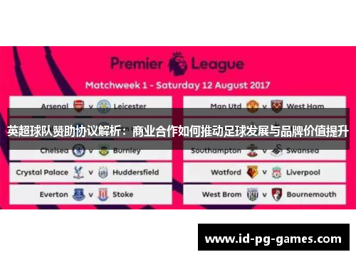 英超球队赞助协议解析：商业合作如何推动足球发展与品牌价值提升